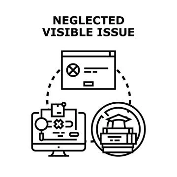 Neglecting critical issues leading to error and knowledge restriction 库存插图