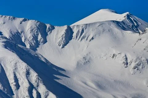 Negoiu peak in winter Stock Photos
