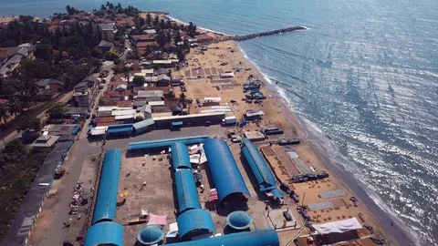 Negombo fish market Stock Footage 105600209
