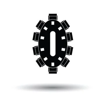 Negotiating table icon Stock Illustration