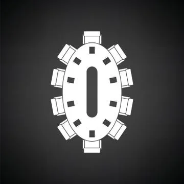 Negotiating table icon Stock Illustration