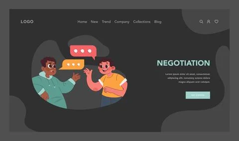 Negotiation concept. Flat vector illustration. Stock Illustration