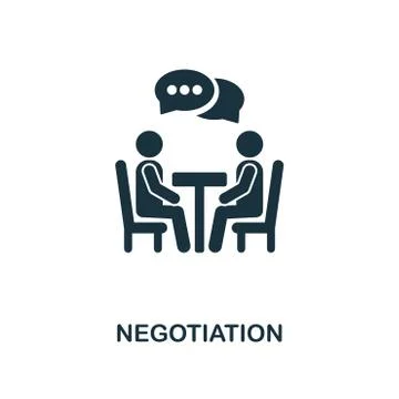 Negotiation creative icon. Simple element illustration. Negotiation concept Stock Illustration