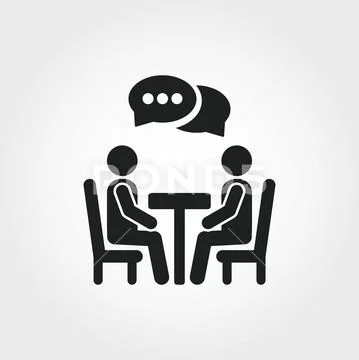 Negotiation icon. Monochrome element illustration. Negotiation symbol design Stock Illustration