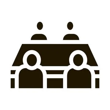 Negotiation table icon Vector Glyph Illustration Stock Illustration