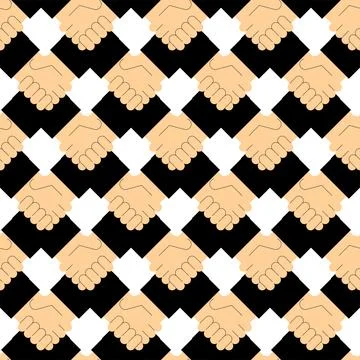 Negotiator pattern seamless. Concept of negotiating between businessmen Illustrazione stock