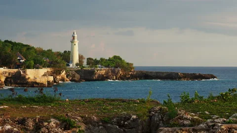 Negril Lighthouse in Jamaica Stock Footage 139010817