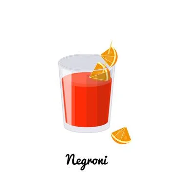 Negroni cocktail. Stock Illustration