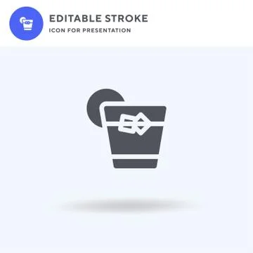 Negroni icon vector, filled flat sign, solid pictogram isolated on white, logo 스톡 일러스트