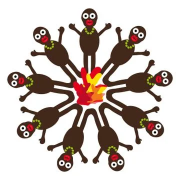 Negros on white background Stock Illustration