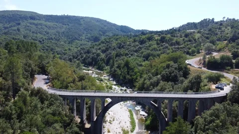 The neighbor of the camisards bridge Stock Footage 248157879