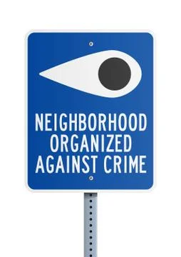 Neighborhood against crime Stock Illustration