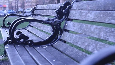 Neighborhood bench Video stock 100855993