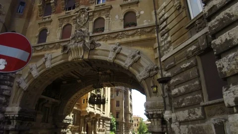 Neighborhood Coppedè, rome Stock Footage 77313684