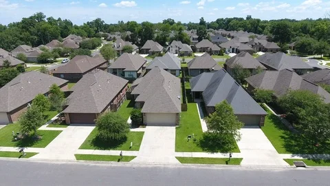 Neighborhood drone Video stock 111534428