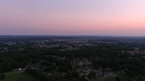 Neighborhood at dusk Stock Footage 201690142