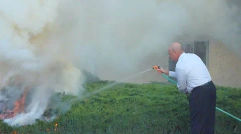 Neighborhood Fire Stock Footage 8769262