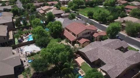 Neighborhood Flyover Stock Footage 52101150