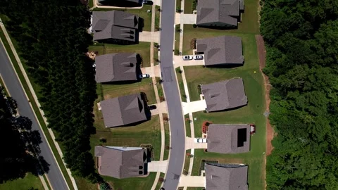 Neighborhood Flyover Stock Footage 282415860