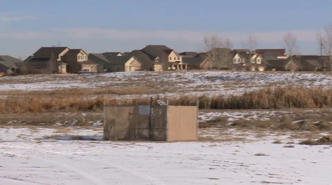 Neighborhood fracking Stock Footage 47938385