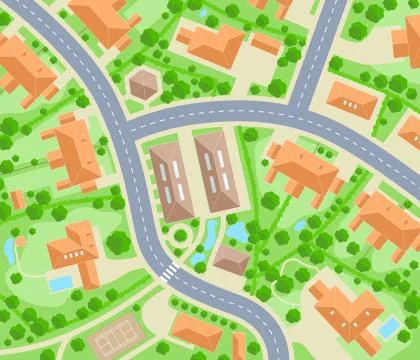 Neighborhood Stock Illustration