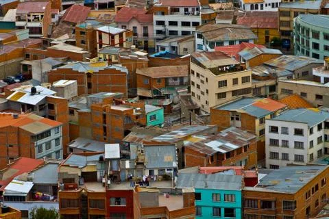 Neighborhood in La Paz Stock Photos