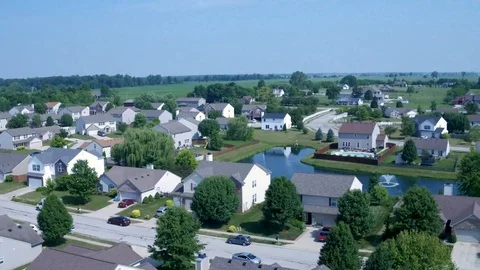 Neighborhood in the Midwest Stock Footage 112010178
