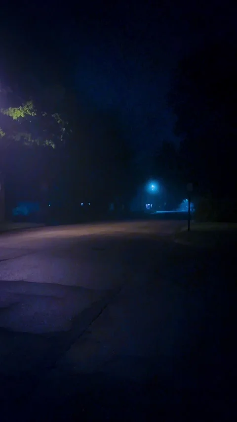 Neighborhood at night Stock Footage 279520701