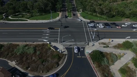 Neighborhood Street Intersections Stock Footage 91618265