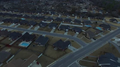 Neighborhood in Winter Stock Footage 71073701
