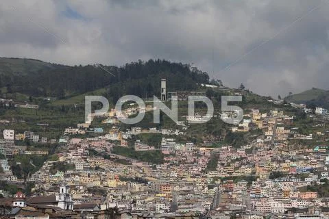 Neighbourhood in quito. Stock Photos