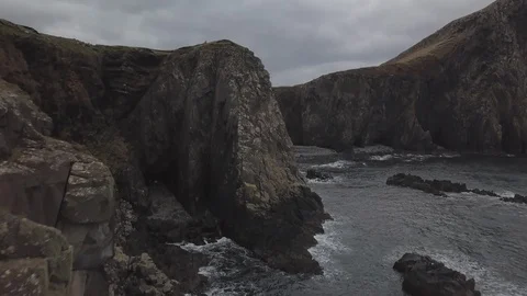 Neist Point coastline, Isle of Skye Stock Footage