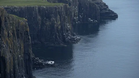 Neist point lighthouse on the cliffs Isle of Skye, Scotland, United Kingdom Video stock 93259829