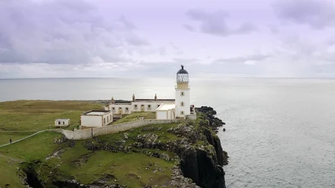 Neist point lighthouse Stock Footage 122247963