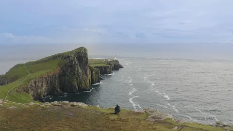 Neist point lighthouse 스톡 동영상 124316710