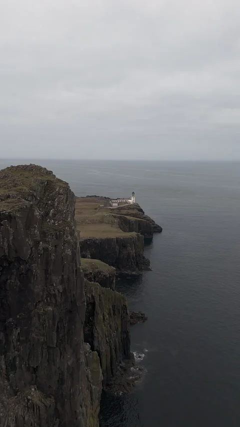 Neist Point Lighthouse On Isle Of Skye In Scotland Stock Footage 336813974