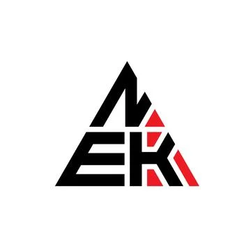 NEK triangle letter logo design with triangle shape. NEK triangle logo desi.. Stock Illustration
