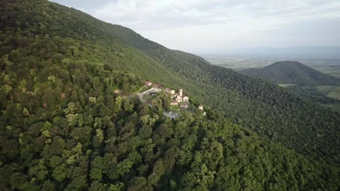 Nekresi monastery drone view in Georgia Stock Footage 254523972