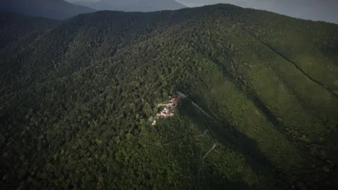 Nekresi monastery drone view in Georgia Stock Footage 254618474