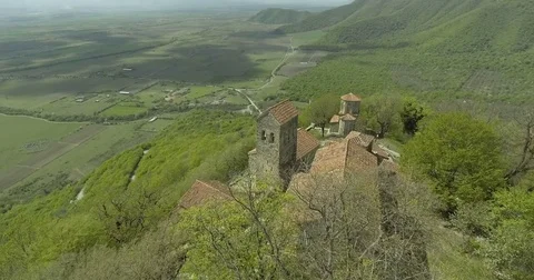 Nekresi Monastery On Top Of Mountain Video stock 75836819