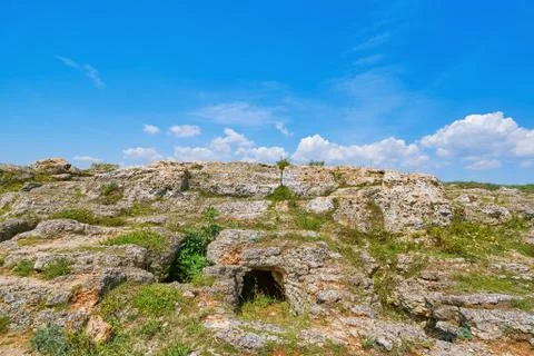 Nekropolis in Rock Stock Photos