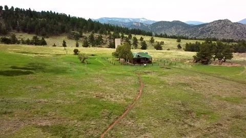 Nelson House 1 | Lyons Colorado | Hall Ranch | 4K Drone Footage  Video stock 196042881