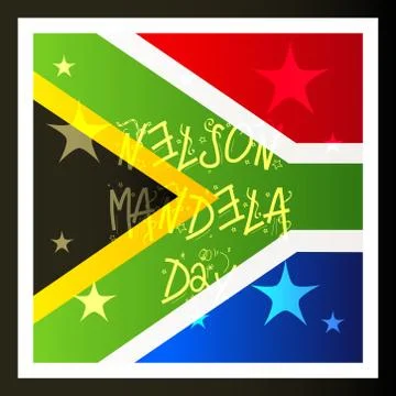 Nelson Mandela Day. Stock Illustration