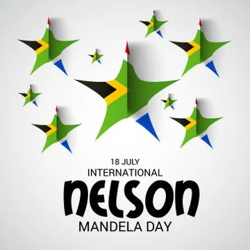 Nelson Mandela Day. Stock Illustration