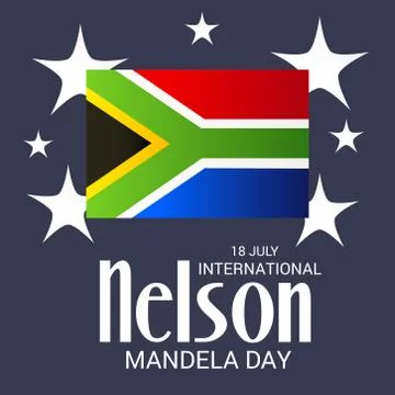 Nelson Mandela Day. Stock Illustration