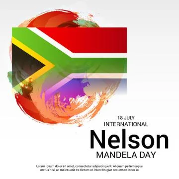 Nelson Mandela Day. Stock Illustration