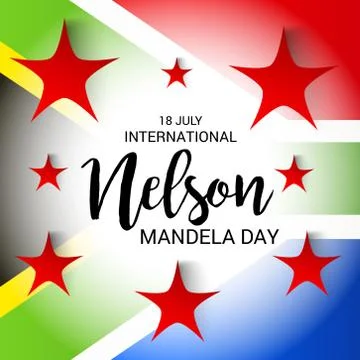 Nelson Mandela Day. Stock Illustration