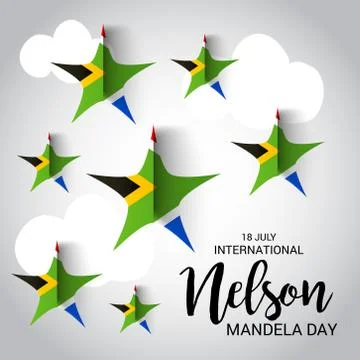 Nelson Mandela Day. Stock Illustration
