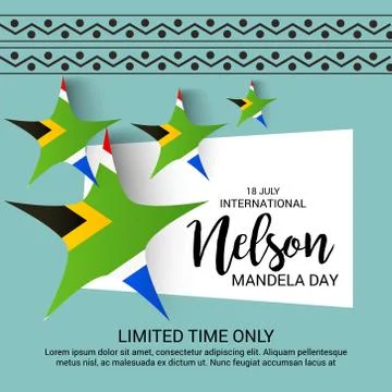 Nelson Mandela Day. Stock Illustration