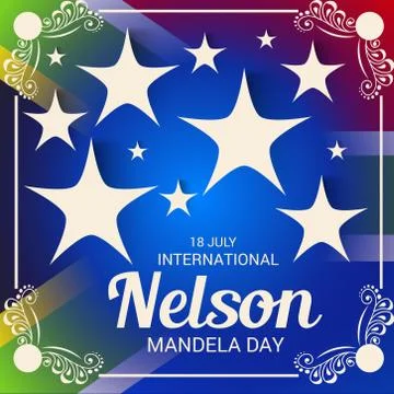 Nelson Mandela Day. Stock Illustration